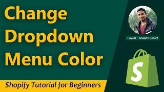 How To Change Dropdown Menu Color In Shopify Dawn Theme  Easy and Fast