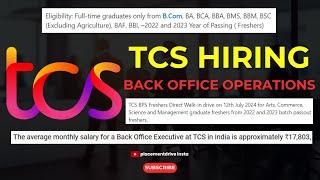 TCS BPS Walk-in Drive at Bangalore | Explore Opportunities at TCS | 2024