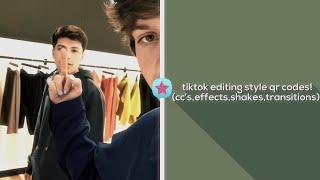 TIKTOK EDITING STYLE QR CODES! (transitions,shakes,effects & colorings)