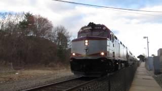 MBTA F40PH-2C leaving Norfolk station