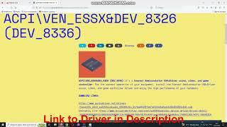 ACPI\VEN_ESSX&DEV_8326 (DEV_8336) Drivers // Everest Semiconductor ESAuDriver sound Driver download