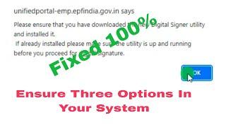 EPF Dsc error 100% Solution || New Dsc signer utility || 8189972804