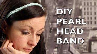 How To Make A Headband With Pearls - can be worn as a necklace!