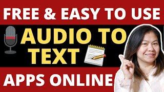 FREE & Easy-To-Use Audio To Text Apps Online