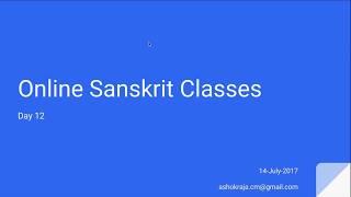 Sanskrit for Beginners by Ashok - Day 12