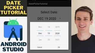 Pop Up Date Picker Android Studio Tutorial