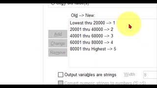 Changing a continuous variable into a categorical or ordinal variable in SPSS