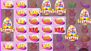 BIG WINS AND MULTIS ON SUGAR RUSH 1000 SLOT