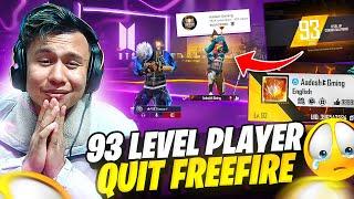 93 Level Top 1 Grandmaster Player Selling his ID & Leaving Free Fire  Tonde Gamer - Free Fire Max