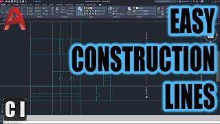 AutoCAD How to Draw Faster using Construction Lines! XLine Tutorial and Steps