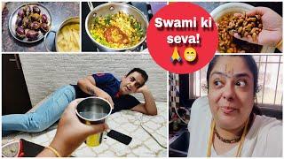 Patidev ki seva! Daily Routine | Baingan Aloo Fry, Rajma Urad, Stuffed Kulche, Kofte #vlogs PV47