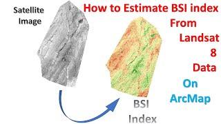 BSI (Bare Soil Index)  Of #landsat  8 Data ][ Using #remote_sensing On #arcgis #arcmap