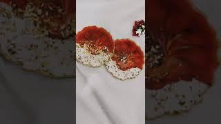 Red and Gold Resin Coasters tutorial  | Resin Art ideas