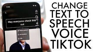 How To Change Text To Speech Voice On TikTok!