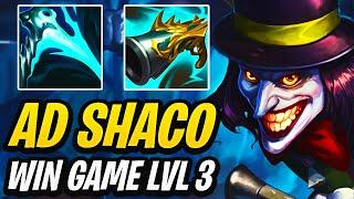 HOW TO WIN THE GAME AT LVL 3 AS SHACO | Desperate Shaco