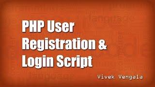 PHP User Registration & Login System Script