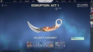 NEW VELOCITY KARAMBIT ( VALORANT BATTLE PASS EP 4 ACT 1 )