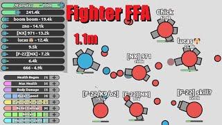 【Diep io】1.1m(1.07m) Fighter FFA | Insane survival from Hunters!!!