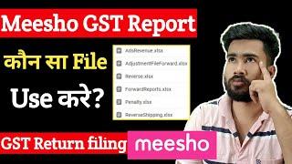 Meesho GST Report | How to create Meesho GST Return report for gst return filling|