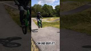 Can Dad Beat It? Pump Track Sends! #youtubechamps