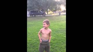 Best child reaction to ice water challenge!!!!