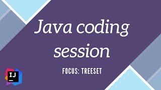 Java Coding Session - Reading CSV file and sorting it with a TreeSet