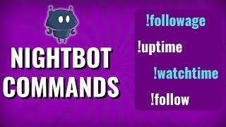 Nightbot einrichten + beliebte Commands !watchtime !uptime !followage I German Tutorial