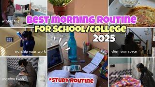 2025 BEST MORNING ROUTINE FOR SCHOOL/COLLEGE #morningroutine #school #healthyhabits