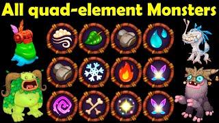 All quad-element Monsters (My Singing Monsters) 4k