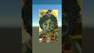 Krishna pixel art ️ in Minecraft #viral #art #shortsfeed #status #shots