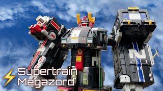 Deluxe Supertrain Megazord 2000 Toy Review (Power Rangers Lightspeed Rescue Season 8)