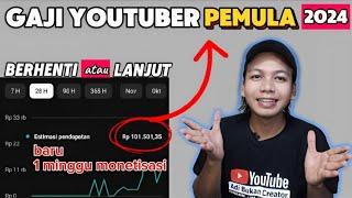 Berapa Gaji Youtuber Pemula 2024 || 1000 SUBSCRIBER DAN VIEW RATUSAN