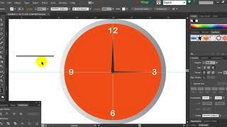 How to create Clock design in Illustrator cc