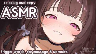 LIVE ASMR  spoiling you to sleep~ tingly ear massage, trigger words & ear nommies...  vtuber!