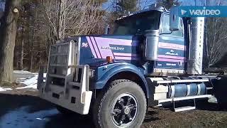 Retired Pelletier logging truck from TV show "American loggers"