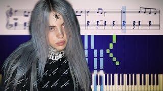 Billie Eilish - lovely (with Khalid) - Accurate Piano Tutorial with Sheet Music