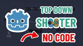 Make a 2D Top Down Shooter in Godot | No Code | Visual Scripting