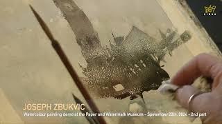 Joseph Zbukvic watercolour painting demo at the Paper and Watermark Museum - 2nd part