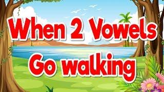When 2 Vowels Go Walking | Phonics Song for Kids | Jack Hartmann