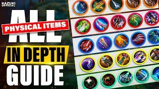 ALL 17 PHYSICAL ITEMS IN-DEPTH GUIDE TO GET THE BEST BUILD SET
