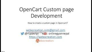How to create custom page in OpenCart 3? - Developer guide