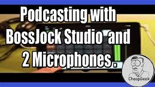 Podcasting with BossJock Studio, iPad Air Zoom H4n and 2 Microphones .