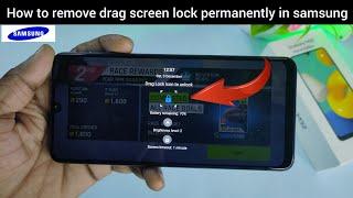 Samsung Drag Screen Lock Remove Permanently  | Samsung Lock Problem | Hindi