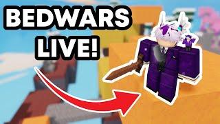 Playing BEDWARS LIVE with you! (ROBLOX)