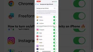 How to turn on/off Background Activity on iPhone #apple #howto #iPhone #iphonetricks #shortsfeed