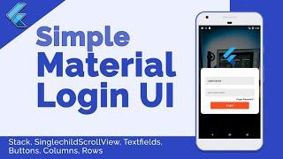 Flutter Beautiful Material Login UI | Stack SingleChildScrolledView| Flutter By Desi Programmer