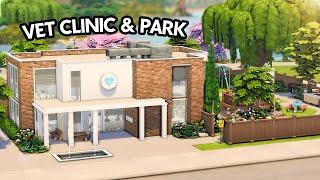 MODERN VET CLINIC & PARK  The Sims 4 Save File Speed Build | No CC