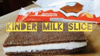 Ferrero Kinder Milk Slice | Chocolate Sponge | Snack | Dessert #Shorts