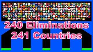 240 times eliminations & 241 countries marble race in Algodoo | Marble Factory