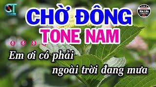 Karaoke Chờ Đông Tone Nam ( Bb ) Nhạc Sống Mới || Karaoke Kim Liễu